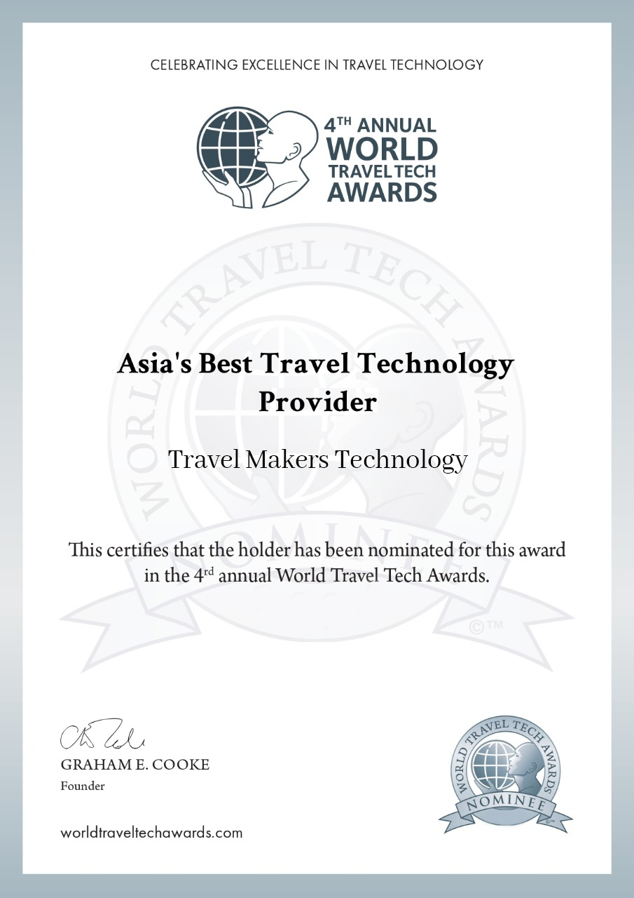 Asia's Best Travel Technology Provider Award