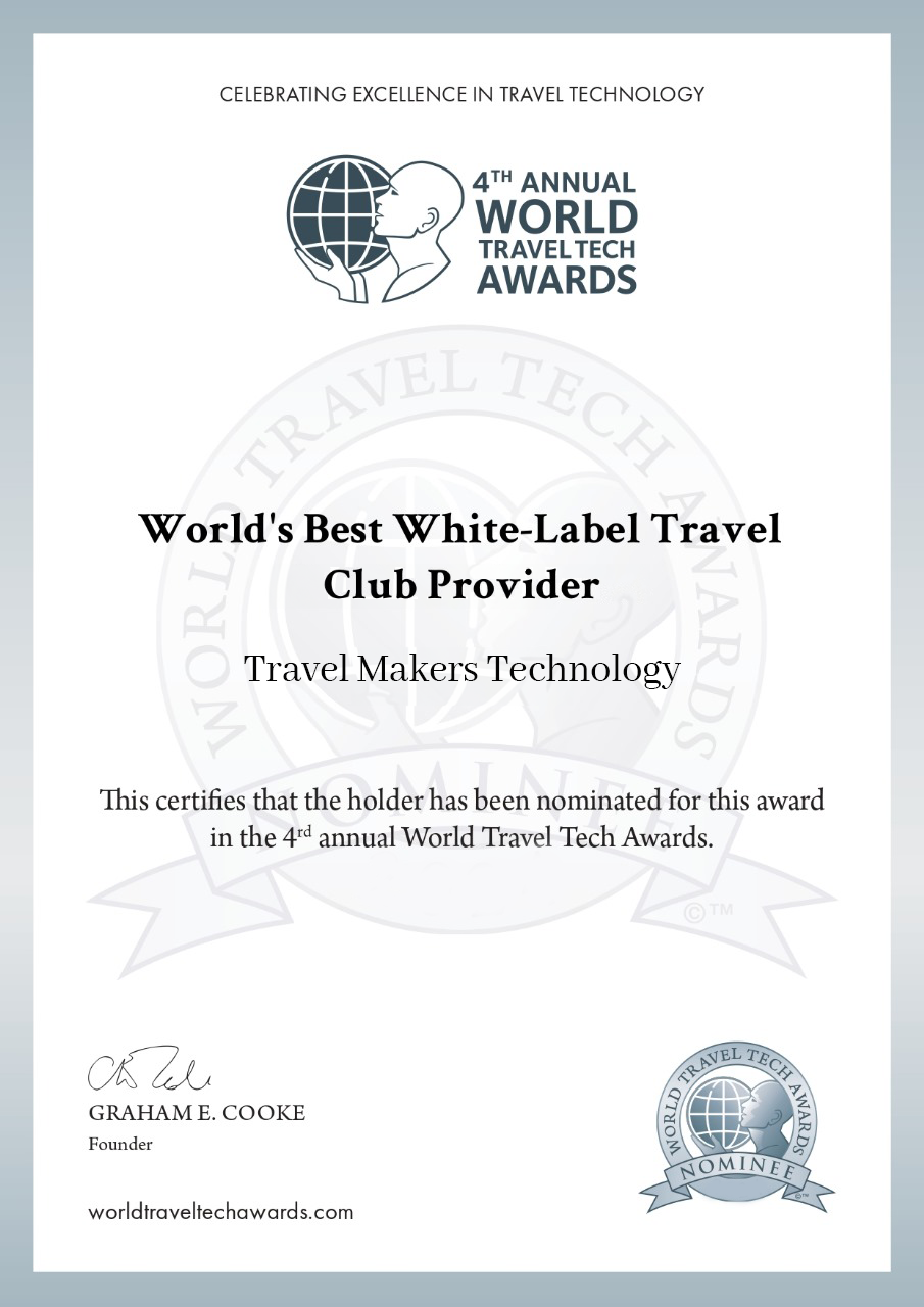 World's Best White-Label Travel Club Provider Award